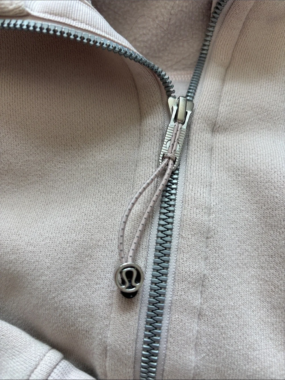 lululemon athletica Hooded Full-Zip Jacket in Light Taupe nude. 8